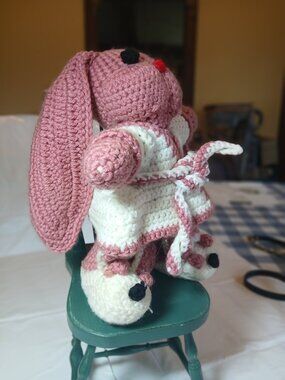 Home made stuffed bunny with incredible cuteness